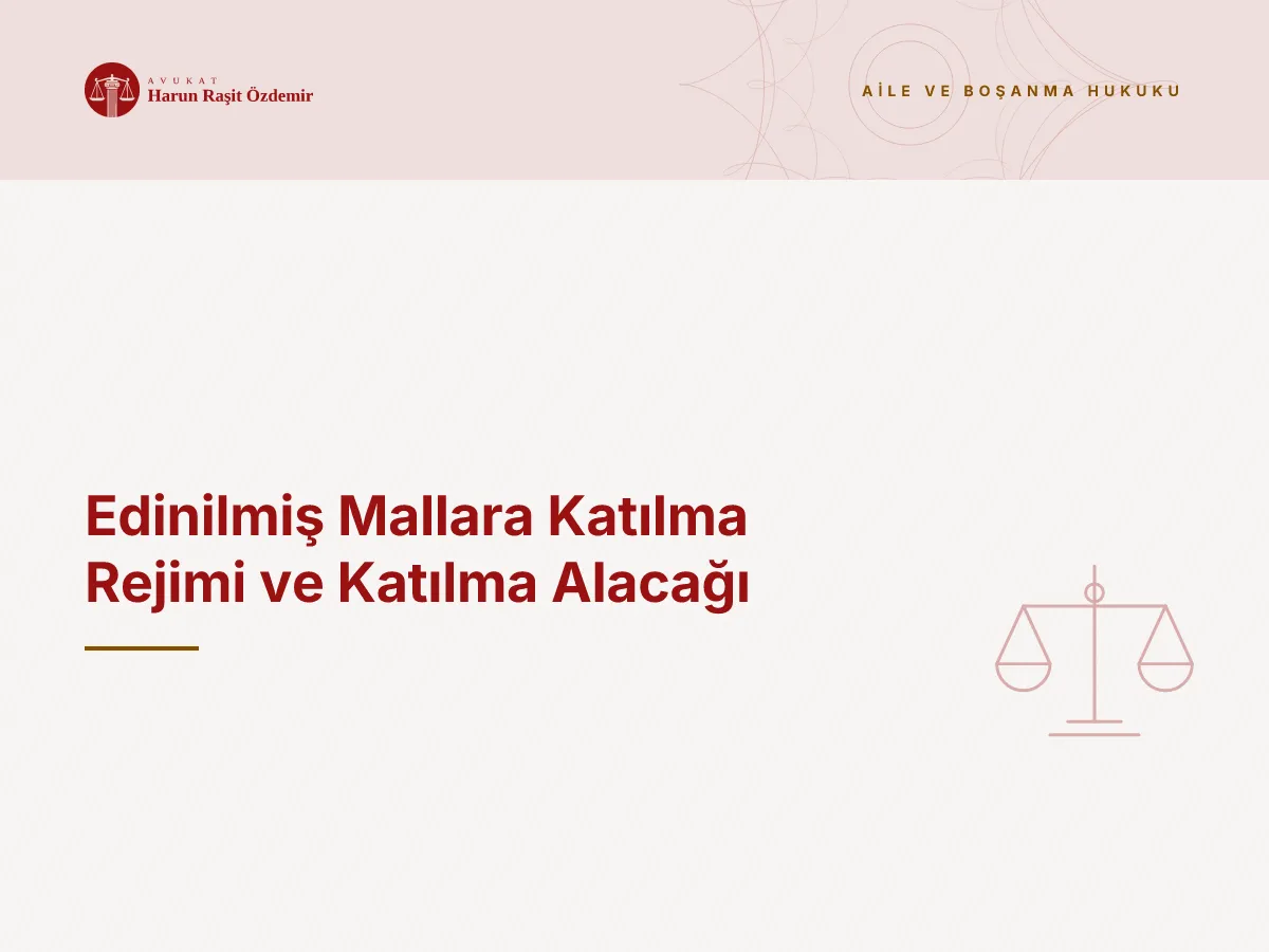 Edinilmiş Mallara Katılma Rejimi ve Katılma Alacağı